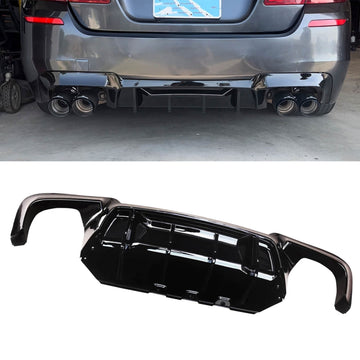 Rear Diffuser For BMW F10 M Sport 2011-2016 F90 M5 Style Rear Bumper Lip Gloss Black